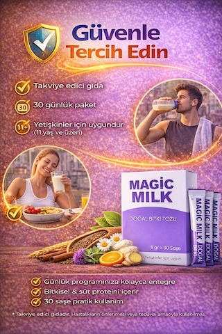 Magic Milk Doğal Bitki Tozu 30 Şase