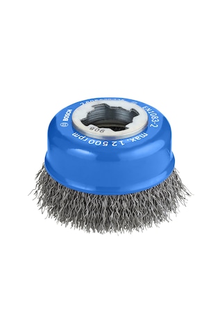 Bosch Professional Accessories Clean Dalgalı Tencere Fırçası Metal İçin, X-lock İçin, Ø 75 Mm, Tel Kalınlığı 0,3 Mm, Ø 125 Mm