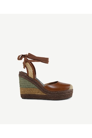 Yargıcı Özel Jüt Boyama Deri Espadril 24ykay4560x 057 Kahverengi