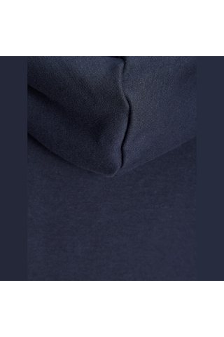 Jack & Jones Erkek Gögüs Baskili Regular Fit Kagüsonlu Sweatshirt - Rush - 12298428 Lacivert