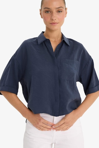 Defacto Loose Fit Modal Kısa Kollu Gömlek F9331ax25aunv256 Lacivert