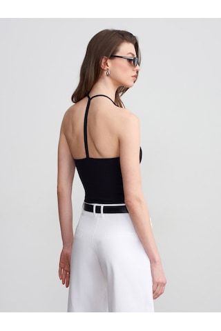 Dilvin 21051 Halter Yaka Askılı Top-siyah