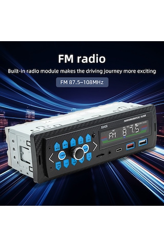 Skycity Araç Mp3 Çalar Bluetooth 5.0免提 Usb/sd Kart Destekli 60w 4 Güçlü Fm Radyo Çift Usb Arabaya Entegre Müzik Sistemi