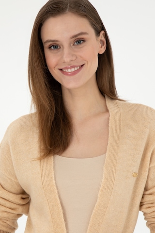 U.s. Polo Assn. Kadın Kum Melanj Hırka Triko 50297102-vr123 Kum Melanj