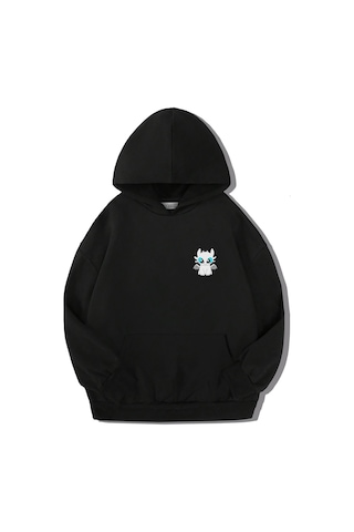 Brz Kids Unisex Çocuk Light Fury Ejderhanı Nasıl Eğitirsin Hoodie Siyah