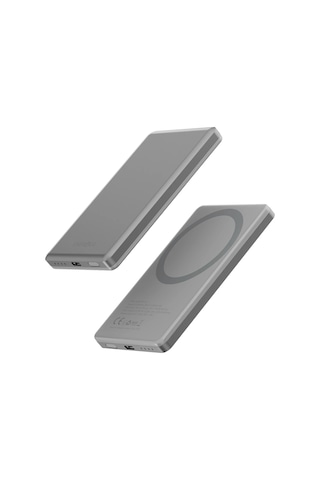 Alupac Mini 5k 5.000 Mah 20w Type-c Ve 15w Kablosuz Şarj Çıkışlı Pd Hızlı Şarj Powerbank - Natural Grey
