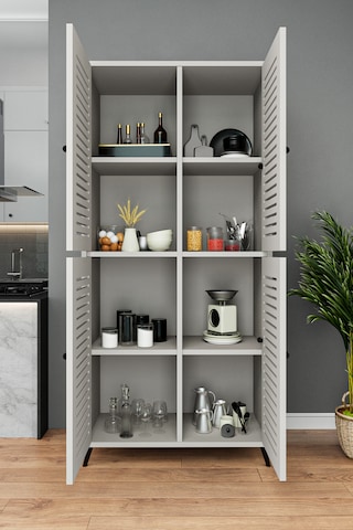 Enwood Deneb Mdf Kum Taşı Rengi 4 Kapaklı Panjur Kapak Ahşap Aya