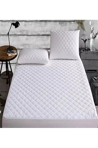 Çift Kişilik Yatak Koruyucu Kapitoneli Fitted Alez Ve Kapitoneli