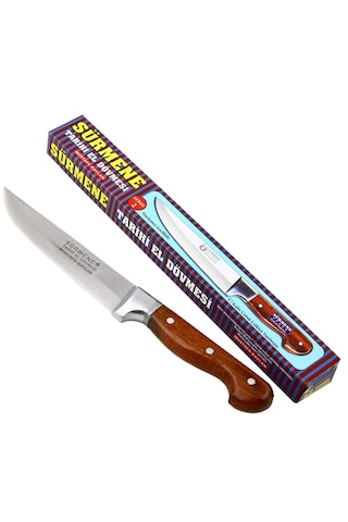 Sürmene Tarihi El Dövmesi Bıçak Sebze Bıçağı No:2 24 Cm Ahşap