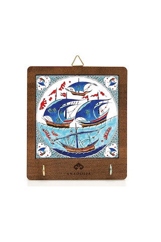 Anadoliamağazacılık Çini Serisi Kalyon 1 Seramik Dekoratif Askılık Diğer