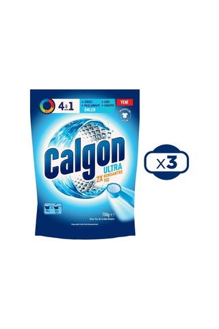 Calgon 4ü1 Arada Ultra Konsantre Toz Kireç Önleyici 3 x 750 G