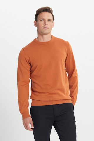 AC&Co / Altınyıldız Classics Altinyildiz Classics Erkek Kiremit Standart Fit Normal Kesim Bisiklet Yaka Triko 4A4923100001KMTXL Kiremit