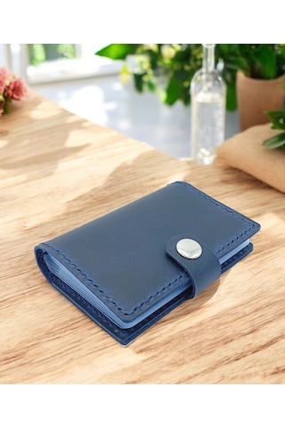 Cronder Hakiki Deri Şeffaf Bölmeli Kartlık Cüzdan