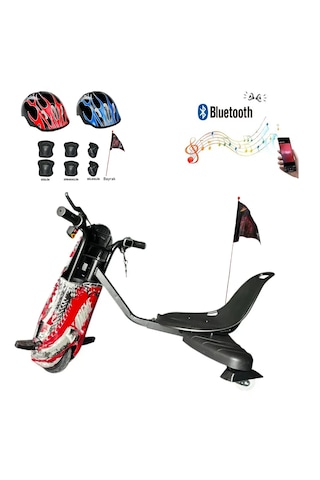 Citymate Drift Car Elektrikli Kaykay Bluetooth Dirift Kar Hoverboard Scooter Koruma Ekipmanı Hediye D17