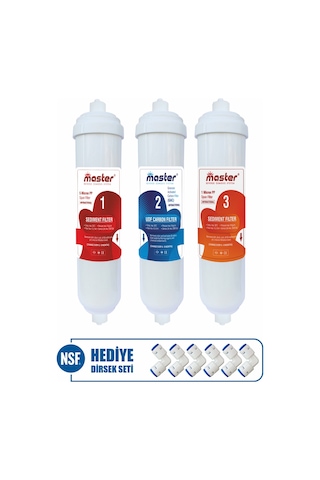 Master Reverse Osmosis System Ön Filtre Seti Kapalı Kasa 3'Lü Su Arıtma Cihazı Filtre Se