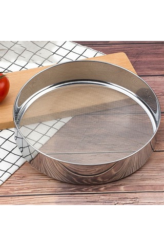 Geeroyoo 60 Göz Paslanmaz Çelik Un Eleği, 15 Cm Pişirme Ve Gıda Temizleme İçin İdeal Elek Gümüş