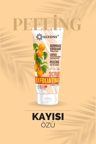 Elvons Kayısı Özlü Yüz ve Vücut Peeling 75 ML