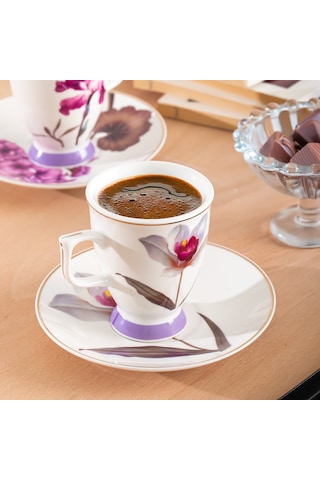 Perotti 16864 Begonvil 6 Kişilik 12 Parça Porselen Kahve Takımı