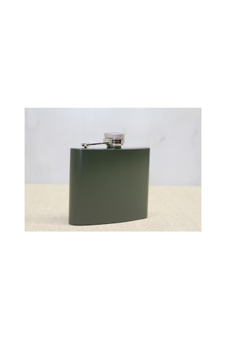 5 Adet Matara 5 Oz Cep Matara, Flask, Haki Renk, Kompakt Tasarım, Ölçü 9,5 X 9,5 Cm