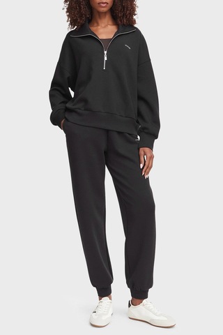 Guess Nat Relaxed Fit Dik Yaka Sweat V6yq25k4801 Kadın Sweat V6yq25 K4801 Jblk Siyah