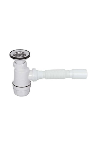 Plastik Taslı Lavabo Eviye Gider Sifonu Körük Çıkışlı