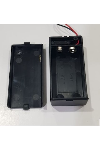 2 Adet Kapaklı Anahtarlı Kablolu 9 Volt Pil Başlığı Pil Yuvası
