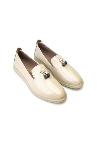 Tamer Tanca Kadın Hakiki Deri Bej Casual Ayakkabı 672 2255 Bn Ayk Y24 Bej Rgn Bej