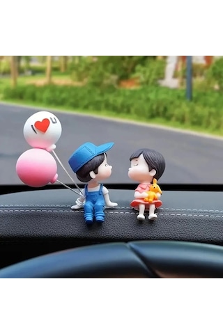 Sevimli Karikatür Çiftler, Araç İçi Sevimli Figürler, Biblo Hediyelik Oyuncak