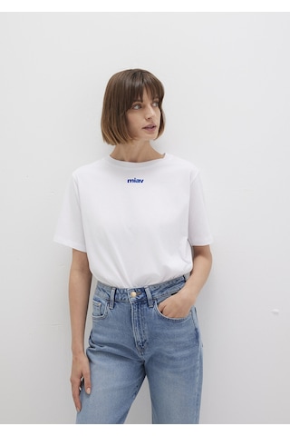 Mavi - Miav Baskılı Beyaz Tişört 1612452-620 Beyaz