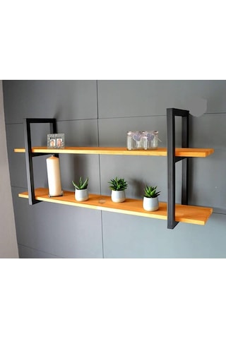 Umutpark Metal Ahşap Duvar Raf.