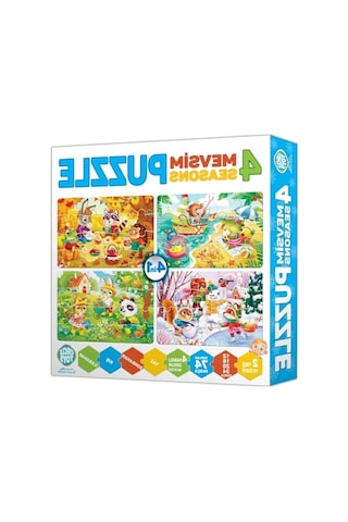 4 Mevsim Temalı Puzzle - Zeka Geliştirici Oyun