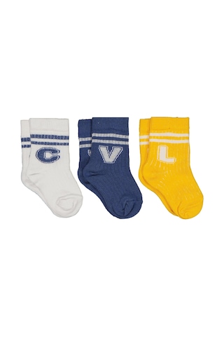 Civil Baby Cvl 3'lü 6- Bebek Erkek Çorap Set - Standart