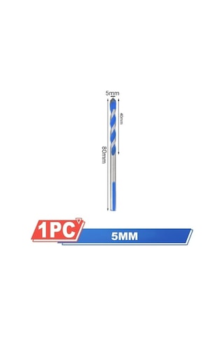 Wealthglow Mavi 5mm Oauee Dişli Üçgen Tungsten Çelik Duvar Karosu Beton Delme Ucu Ev Mermer Derebeyi Elmas El Elektrikli Matkap Renkli Yok Ms91no