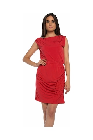 Bulalgiy Kadın Kırmızı Jersey Elbise - Bga050499
