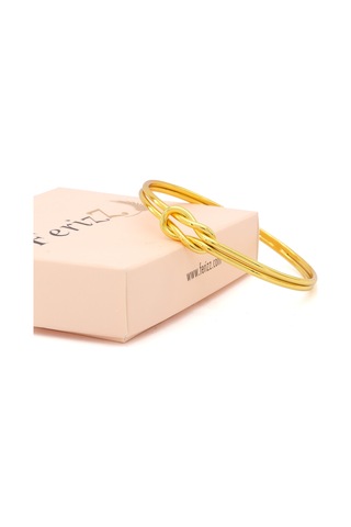 Altın Kaplama İmitasyon Düz Model Ajda Aşk Düğümü Bilezik Blz-3116 Altın