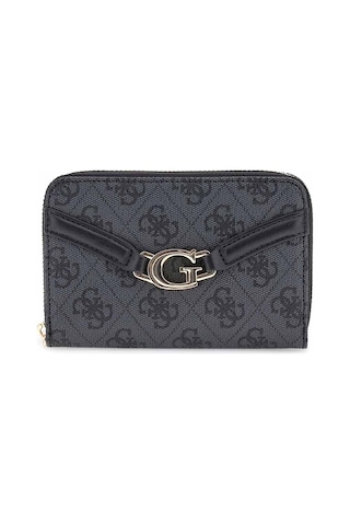 Kadın Access Logolu Fermuarlı Cüzdan - Siyah Antrasit