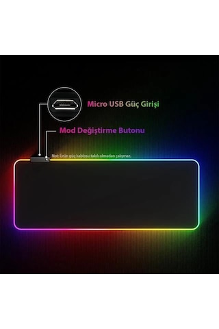Powermaster Pm-25114 Xl Rgb Gaming Mouse Pad 14 Modlu Diğer