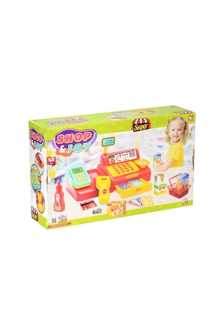 Bayraktar Shop-joy Süper Market Yazar Kasası 43 Parça Eğitici Yazar Kasa Oyun Seti-benim Ilk Marketim