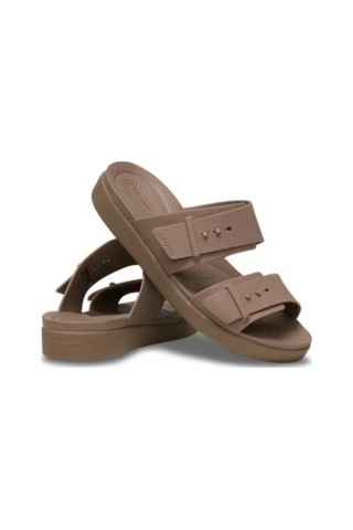 Crocs 211215-brooklyn Buckle Low 2q9-latte Kadın Terlik Kahverengi