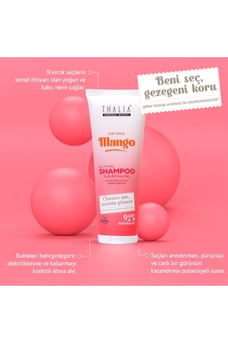 Thalia Yulaf Sütü & Mango Özlü Kıvırcık & Kabarık Saçlara Özel Bakım Şampuanı 250 ML