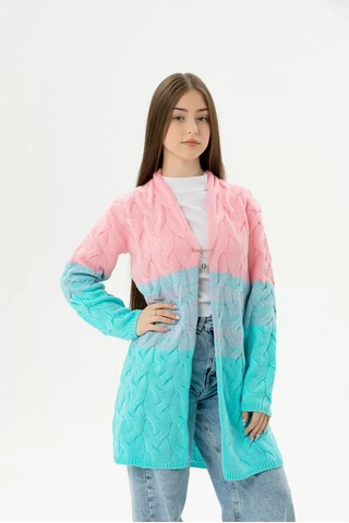 Dvora Uzun Baharlık Kardigan 10946089 Pembe