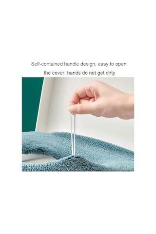 Sones Evrensel Örme Yıkanabilir Tuvalet Pedi Ev Kalınlaştırılmış Sıcak Tuvalet Örtüsü, Stil: Saplı Pembe