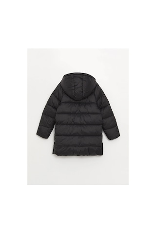 LC Waikiki Lcw Kids Siyah Kapüşonlu Kız Çocuk Şişme Mont