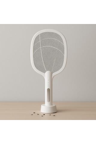 Polham 1200mah Şarjlı 3000v Süper Güçlü Sivrisinek Öldürücü, 2in1 Taşınabilir Ve Standlı Sinek Öldürücü 1 Adet