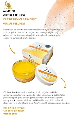 Aymelek Sleek Body Scrub Besleyici Arındırıcı ve Nemlendiricili Vücut Peeling 250 ML