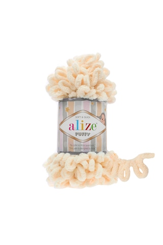 Alize 5 Adet Puffy El Örgü Ipliği 5'li Paket - 100 Gr. 9 Mt. Parmak Örgü Ipi - Şevval Tuhafiye 742 - Bal