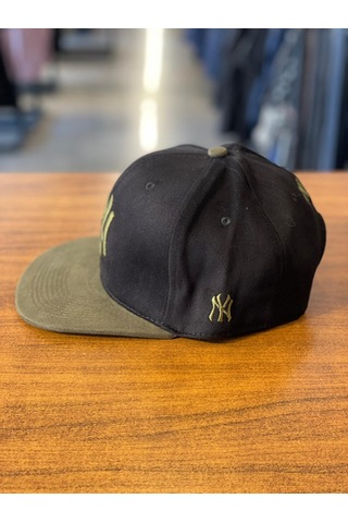 Ny Yankees Hiphop Snapback Rapper Basket Cap Şapka Siyah - Haki