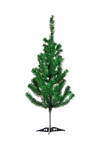 Yılbaşı Çam Ağacı 120 Cm+30 Süs+ışık+kar Spreyi+tepe Yıldızı