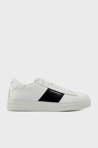 Emporio Armani Erkek Ayakkabı Em003701 Af18017 Mz021 Beyaz-siyah Beyaz-siyah