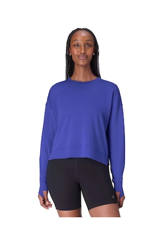 Sweaty Betty After Class Crop Sweatshırt 5523 Mavi